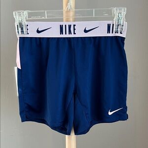 Nike Women's Dark Blue & Pink Athletic Running Shorts Small